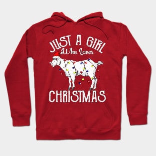 Just a Girl Who Loves Christmas Goat Hoodie